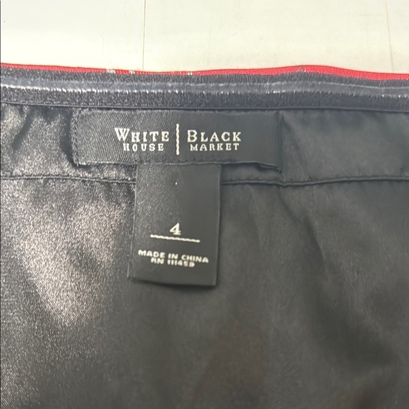 White House Black Market Elegant Red Floral Strapless Dress Size 4 - Picture 11 of 11